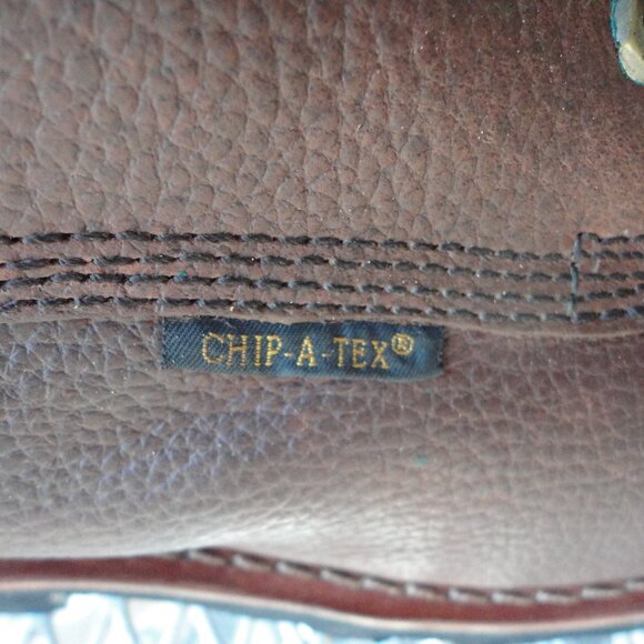 CHIPPEWA Men's Brown Leather Lace Up Steel Toe Waterproof Logger Boots Size 12 - Picture 6 of 11